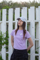 BUBBLY GRAPHIC PRINTING TOP IN LILAC image 10