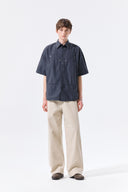 HALF SLEEVE POCKET SHIRT IN CHARCOAL GREY image 9