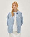 CLASSIC LOGO LINEN SHIRT IN SKY BLUE image 1