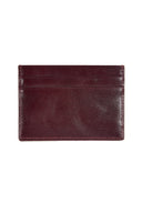 EMBOSSED LOGO CARD WALLET IN BURGUNDY image 2