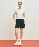 MARITHE SPORT W CLASSIC LOGO CROP TEE IN WHITE