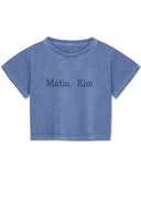 PIGMENT LOGO CROP TOP IN POWDER BLUE image 1