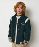 ENFANT CHAIN LOGO VARSITY JACKET IN DARK GREEN image 1