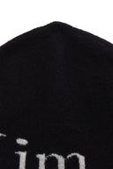 LOGO JACQUARD SHORT BEANIE IN BLACK image 9