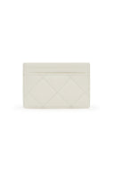 PUFF QUILT CARD WALLET IN IVORY image 7