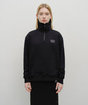 CLASSIC LOGO HALF ZIPUP SWEATSHIRT IN BLACK image 12