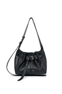 BELTED VOLUNN SMALL BUCKET BAG IN BLACK image 6