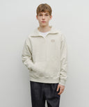 CLASSIC LOGO HALF ZIPUP SWEATSHIRT IN OATMEAL image 1