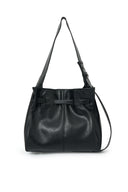 BELTED VOLUNN MID BUCKET BAG IN BLACK