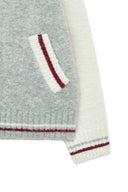 HIGH NECK RAGLAN KNIT ZIP UP FOR MEN IN IVORY image 14