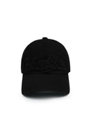 ROUGH CUT APPLIQUE BALL CAP IN BLACK image 4