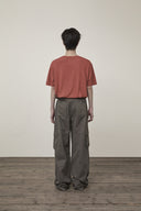 STAMP LOGO GRAPHIC OVERSIZE TOP FOR MEN IN BRICK image 17