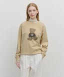 DOODLE BEAR SWEATSHIRT IN BEIGE image 11