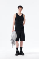 CURVED SEAM BERMUDA PANTS FOR MEN IN BLACK image 9