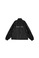 MATIN KIM LOGO COATING JUMPER IN BLACK image 12