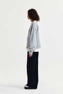 RAW CUT APPLIQUE SWEATSHIRT IN GRAY image 19