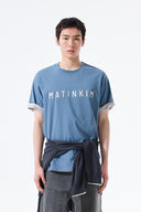 APPLIQUE FELT LOGO TOP FOR MEN IN BLUE image 6