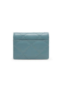 PUFF QUILT WALLET IN BLUE image 8