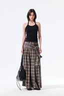 LABEL DETAIL HALTER TANK TOP IN BLACK image 9
