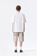 PATCHWORK CARGO BERMUDA PANTS FOR MEN IN BEIGE image 9