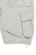 WASHED COTTON PATCH POCKET BERMUDA PANTS IN LIGHT GRAY image 4