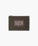 CLASSIC LOGO COLOR COTTON POUCH IN BROWN image 11