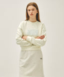 W CLASSIC LOGO CROP SWEATSHIRT IN FLOWER image 11