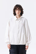 SMALL LOGO COTTON ZIP UP JUMPER IN WHITE image 7