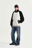 HIGH NECK RAGLAN KNIT ZIP UP FOR MEN IN DARK BROWN image 19