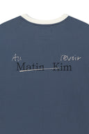 TONAL RIB BACK LOGO TOP FOR MEN IN SMOKE BLUE image 4