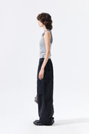 LABEL DETAIL HALTER TANK TOP IN GRAY image 6