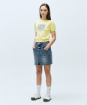 W CLASSIC LOGO HALF KNIT IN LIGHT YELLOW