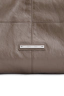 SIDE STRING LEATHER BIG SHOULDER BAG IN BROWN image 3