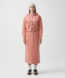 W CLASSIC LOGO SWEAT SKIRT IN CORAL PINK image 1