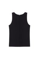 SMALL LOGO PINTUCK SLEEVELESS TOP FOR MEN IN BLACK image 8