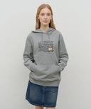 DOODLE CLASSIC BEAR HOODIE IN HEATHER GREY image 19