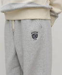 LOOSE FIT CREST SYMBOL SWEAT PANTS IN HEATHER GREY image 2