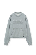 RAW CUT APPLIQUE SWEATSHIRT IN GRAY image 14