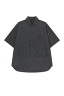HALF SLEEVE POCKET SHIRT IN CHARCOAL GREY image 1