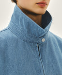 DENIM HARRINGTON JACKET IN BLUE image 4