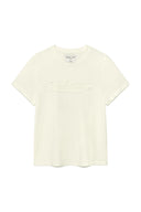 APPLIQUE LOGO PATCH TOP IN CREAM image 8