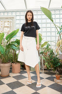 LOGO THREAD POINT CROP TOP IN BLACK image 9