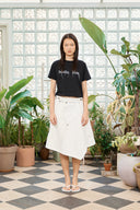 LOGO THREAD POINT CROP TOP IN BLACK image 5