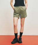 MARITHE SPORT W DOUBLE-LAYER SHORTS IN OLIVE