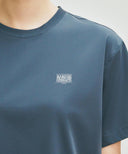 MARITHE SPORT CLASSIC LOGO WOVEN TEE IN VINTAGE BLUE