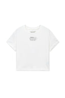 LABEL POINT LETTERING CROP TOP IN WHITE image 10
