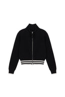 SPELL POINT STRIPE KNIT CARDIGAN IN BLACK image 7