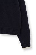 BACK LOGO COLLAR KNIT TOP FOR WOMEN IN DARK NAVY image 5
