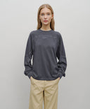 INCISION DYEING LONG SLEEVE IN NAVY image 1
