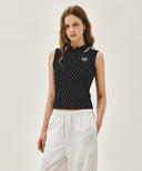 W SMALL CLASSIC LOGO PK COLLAR SLEEVELESS IN DOT image 11